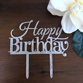 Happy Birthday Acrylic Cake Topper